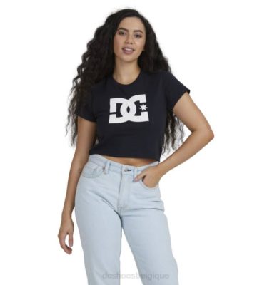 DC Shoes Belgique | DC Shoes T-shirt cuit de l'étoile DC pour femmes 0XFL495 noir
