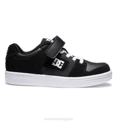 DC Shoes Belgique | DC Shoes Chaussures de dentelle élastique de Manteca 4 pour enfants 0XFL572 noir / blanc