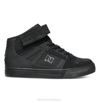 DC Shoes Belgique | DC Shoes Chaussures en dentelle à haut élastique des enfants 0XFL543 noir