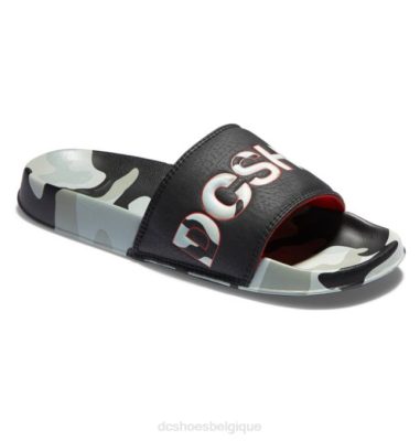 DC Shoes Belgique | DC Shoes DC Slide - Sandales de curseur pour hommes 0XFL191 Astro Camo Black